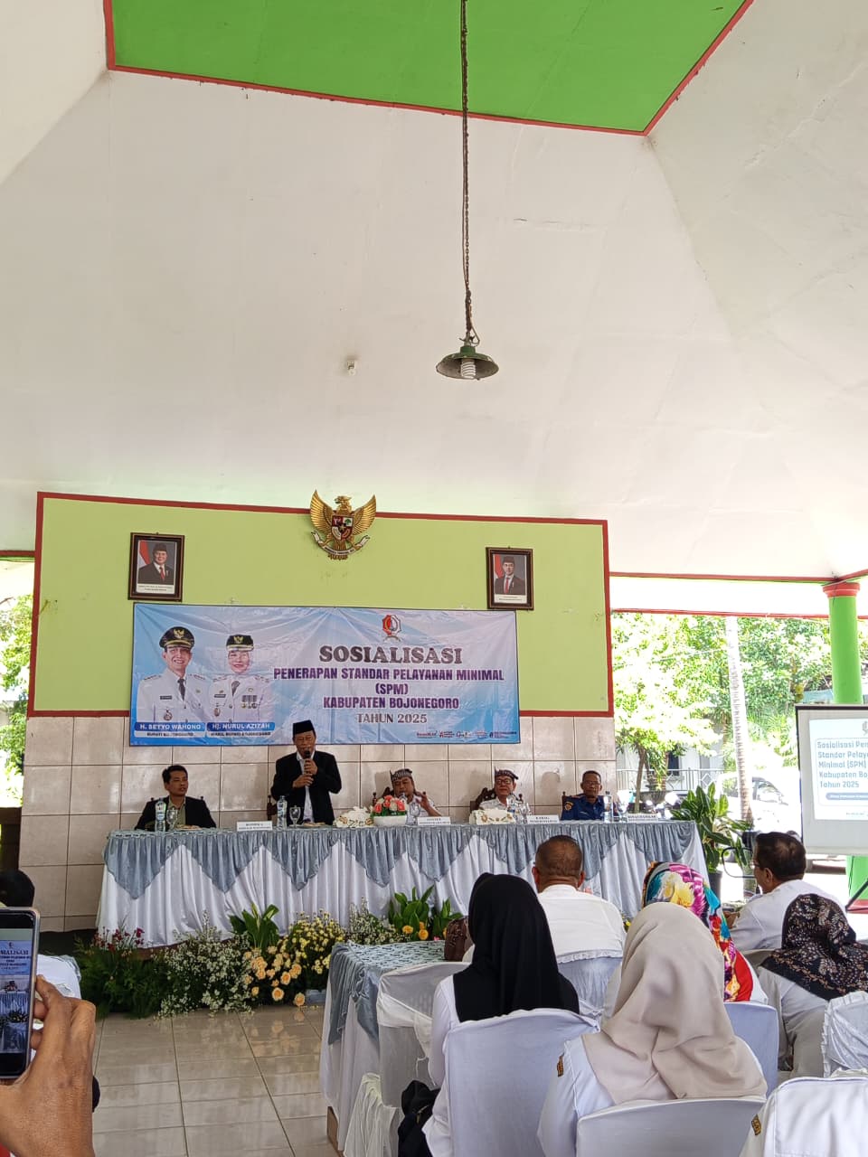 Sosialisasi Standar Pelayanan Minimal (SPM) 2025 yang dilaksanakan di Kecamatan KapasHari Ketiga